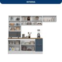 Ver imagem 5 de Cozinha Completa Modulada Americana com Vidro Reflecta 4 Peças Yescasa