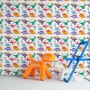 Ver imagem 2 de Papel de Parede Infantil - Dinossauros Coloridos 2 Arte Destaque 3,50 Metros