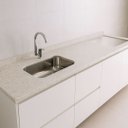 Ver imagem 2 de Pia Cozinha Granito Branco 200cm C/parte Cooktop e Cuba Inox: Branco Pitaya