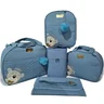 Bolsa maternidade bebê kit 5 peças Urso Azul impermeável - 2