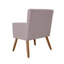 Ver imagem 3 de Poltrona Cadeira Decorativa Estofada Para Consultório Onix Suede Rose - LM DECOR