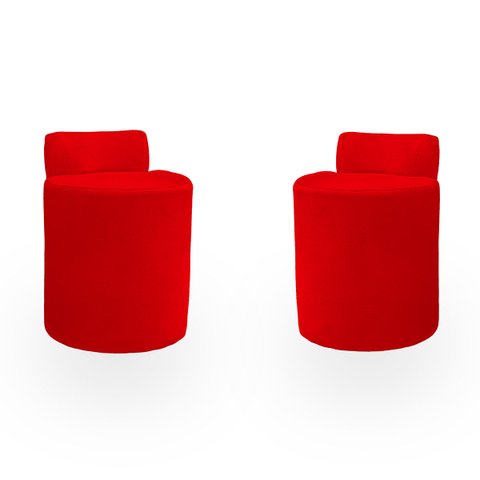 Kit Puff Banqueta Alto Confortável Reforçado Minimalista Roma Suede