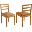 Ver imagem 4 de Conjunto 2 Cadeiras Jade 02 Couro Caramelo Pés em Madeira Jcm