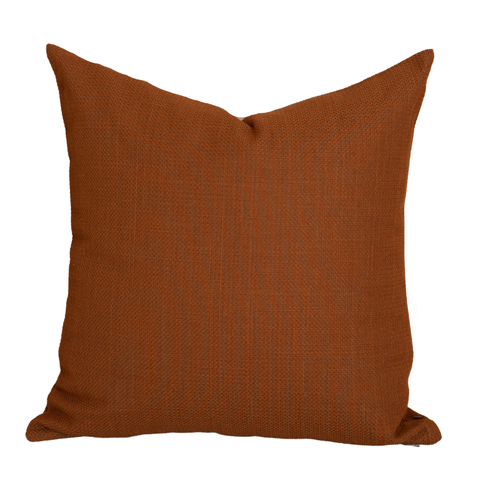 Almofada em Linho Tramado Cobre Quadrada:Completa
