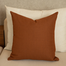 Almofada em Linho Tramado Cobre Quadrada:Completa - 2