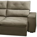 Ver imagem 7 de Sofá 3 Lugares Retrátil Reclinável Chaise Esquerdo 258cm Bergen F04 Veludo Amêndoa - Lyam Decor