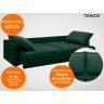 Sofá Tango 2,60M Sem Caixa, Retrátil e Reclinável Velosuede Verde - Netsofás - 5