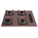 Ver imagem 1 de Cooktop 4bocas Ultra Chama 127/220v Marmo Rosa