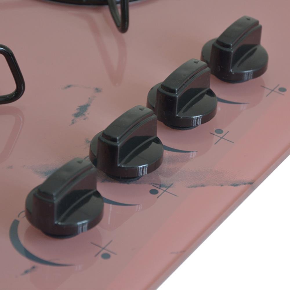 Cooktop 4bocas Ultra Chama 127/220v Marmo Rosa - 3