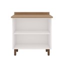 Ver imagem 4 de Balcão 2 Portas Americano Provençal 100% MDF com Tampo Iluminata Cinza/Branco/Fendi/Ébano