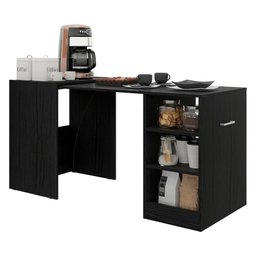 Aparador com Mesa Dobrável Cantinho do Café Ibiza Multimóveis Preto - 2