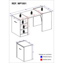 Ver imagem 4 de Aparador com Mesa Dobrável Cantinho do Café Ibiza Multimóveis Preto