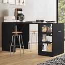 Ver imagem 1 de Aparador com Mesa Dobrável Cantinho do Café Ibiza Multimóveis Preto