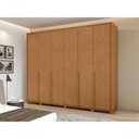 Ver imagem 4 de Guarda-Roupas Casal 6 Portas 8 Gavetas com Pés 100% MDF Imperatore - Lopas Amendoa Clean