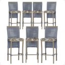 Ver imagem 1 de 7 Banqueta em Alumínio Roma Fendi Corda Náutica Tecido 6