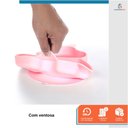 Ver imagem 4 de Prato Infantil Silicone 3 Divisórias Alimentação C/ Ventosa Rosa