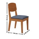 Ver imagem 3 de Mesa de Jantar Carolina 180cm Tampo MDF Vidro Canto Copo com 6 Cadeiras Copper