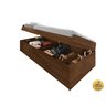 Cama Solteiro com Bau Interno Embutido Pratica Reforçada Camila Mdf/mpd Framar Malbec - 4