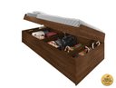 Ver imagem 4 de Cama Solteiro com Bau Interno Embutido Pratica Reforçada Camila Mdf/mpd Framar Malbec
