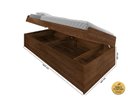 Ver imagem 6 de Cama Solteiro com Bau Interno Embutido Pratica Reforçada Camila Mdf/mpd Framar Malbec