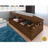 Cama Solteiro com Bau Interno Embutido Pratica Reforçada Camila Mdf/mpd Framar Malbec - 1