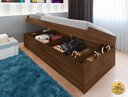 Ver imagem 1 de Cama Solteiro com Bau Interno Embutido Pratica Reforçada Camila Mdf/mpd Framar Malbec