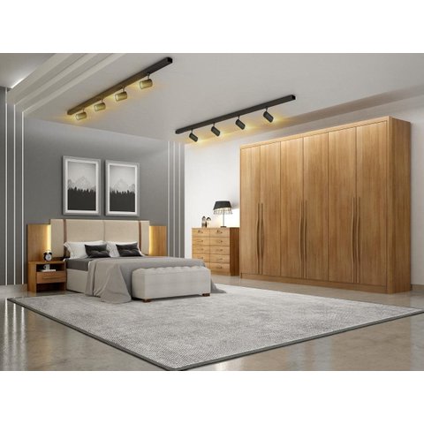 Guarda-Roupa Livorno 8 Gavetas sem Espelho Cumaru Novo Horizonte