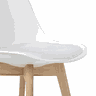 Cadeira Leda Branca - Charles Eames Wood com Almofada - 6