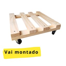 Kit 4 Carrinho Suporte com Rodas para Vaso Planta Giratório - 6