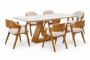 Ver imagem 2 de Sala de Jantar 6 Cadeiras Mesa 2x1 Europa - Imperial:Linho Cru