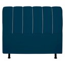 Ver imagem 3 de Cabeceira Cama Box Queen Berlim 160cm Suede Azul Marinho