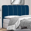 Ver imagem 1 de Cabeceira Cama Box Queen Berlim 160cm Suede Azul Marinho