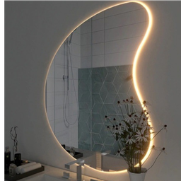 Espelho Led Quente Orgânico Luz Iluminação Atrás Indireta Botão Touch Screen 72x50 - 3