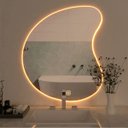 Ver imagem 1 de Espelho Led Quente Orgânico Luz Iluminação Atrás Indireta Botão Touch Screen 72x50