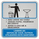 Ver imagem 1 de Placa de Alumínio Auto-adesiva 12x12cm Educativa Sanitario Masculino - 900 Ad - Sinalize Placa 12x12