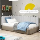 Ver imagem 5 de Painel Cabeceira Cama Box Casal Queen Size Lana 160cm Sintético Branco - Desk Design