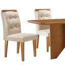 Ver imagem 6 de Mesa de Jantar Evora 120cm Mdf Canto Copo e 4 Cadeiras Carol