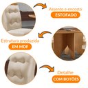 Ver imagem 5 de Mesa de Jantar Evora 120cm Mdf Canto Copo e 4 Cadeiras Carol