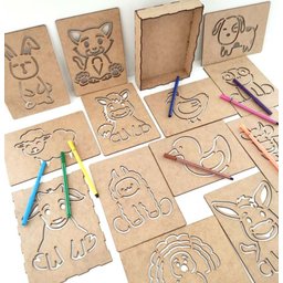 Brinquedo Educativo Fazendinha Montessori Mdf + Caixa 14 Peç - 2