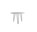 Ver imagem 2 de Mesa de Jantar Redonda 90cm Branco Clips 3 Pés Ferro Preto