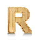 Ver imagem 1 de Petisqueira Letra R Tabua com Rebaixo Madeira Pinus Cesta Presente Decoração Mesa Posta - Woodspot