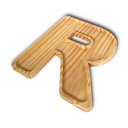 Ver imagem 2 de Petisqueira Letra R Tabua com Rebaixo Madeira Pinus Cesta Presente Decoração Mesa Posta - Woodspot