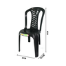 Cadeira Plástica Resistente Alta Qualidade Reforçada Preta Festa e Eventos Aluguel - 2