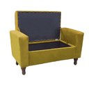 Ver imagem 3 de Recamier Baú Félix 140cm Suede Mostarda Dominic Decor Felix