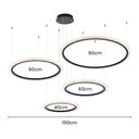 Ver imagem 2 de Lustre Pendente Astraled Aspectral Pl-9741 Preto Led Bivolt Preto Pl-9741