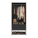 Ver imagem 3 de Closet Industrial Modulo 2 Portas 2 Gavetas Preto - Olivar Móveis