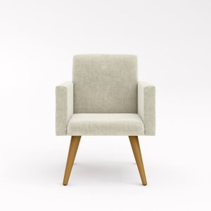 Poltrona Decorativa - Cadeira Escritório - Black Friday Cor:Bege