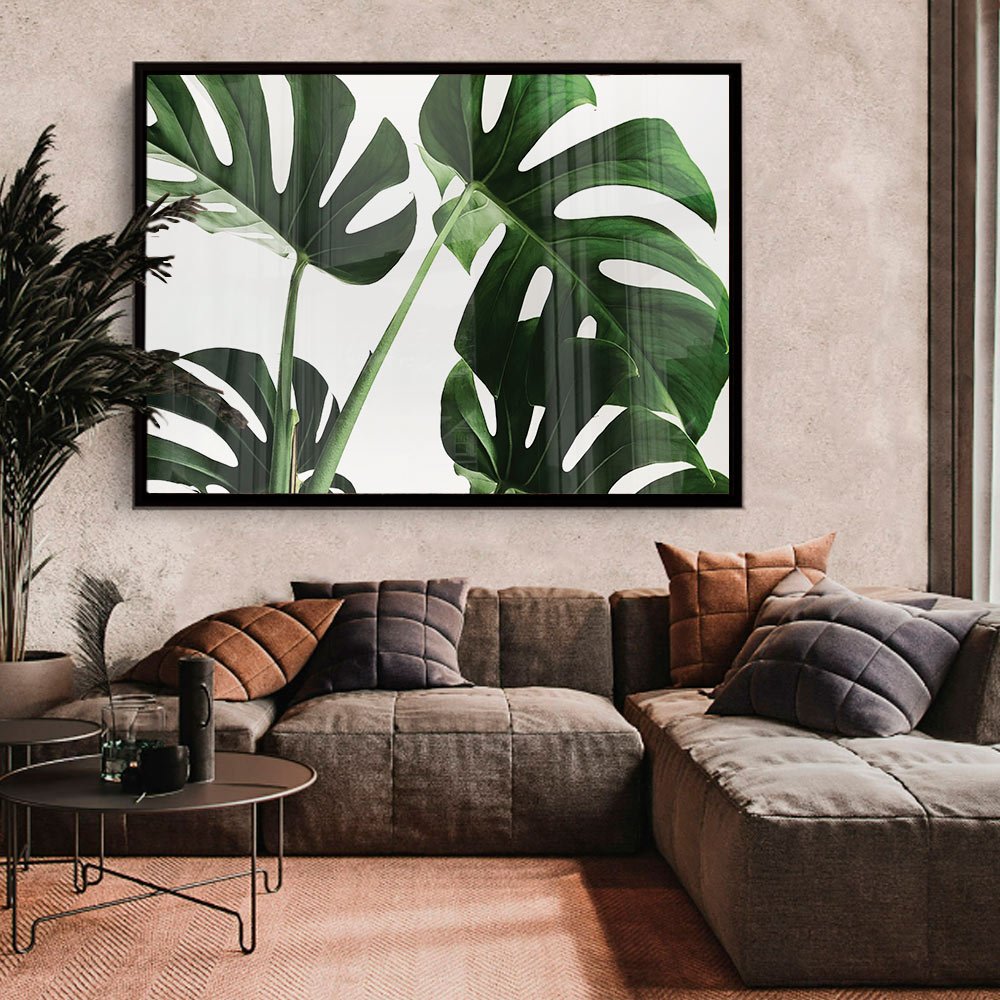 Quadro Decorativo Caixa Floral Folhas Tacolado Moldura Caixa Alta 4 5cm