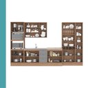 Ver imagem 3 de Cozinha Completa com Balcão Milla Element 17 Portas 3 Gavetas MDF-MDP 380cm Nogal com Cinza Titâ