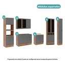 Ver imagem 7 de Cozinha Completa com Balcão Milla Element 17 Portas 3 Gavetas MDF-MDP 380cm Nogal com Cinza Titâ
